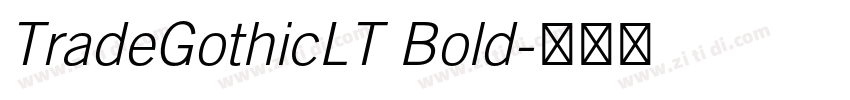 TradeGothicLT Bold字体转换